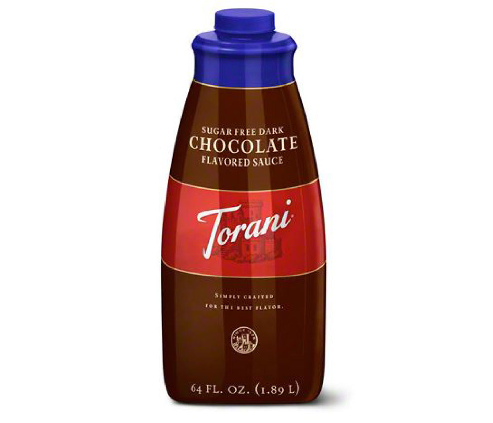 Torani Sugar-Free Dark Chocolate T75SFCS 64 Oz Sauce