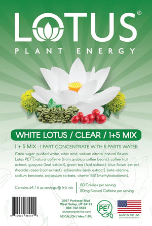 White Lotus Plant-Based Energy <B>Case Qty 6</B>